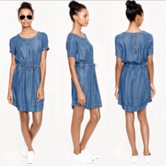 J. Crew Lightweight Washed Chambray Dress - Picture 3 of 7